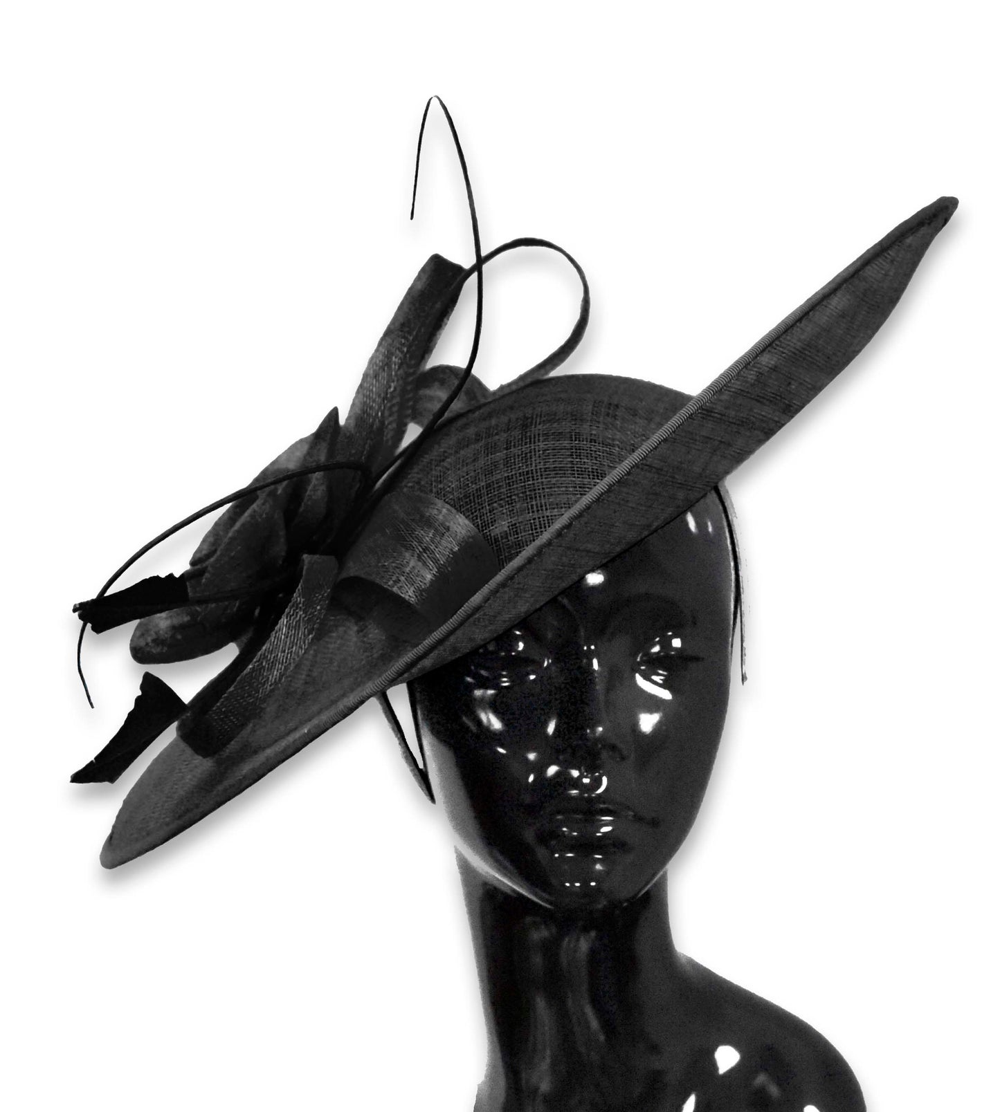 41cm Large SInamay Hatinator Disc Saucer Brim Hat Fascinator on Headband