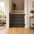 FYLO Baby Fabric Safety Retractable Stair Gate - Black (Upto 120cm Width)
