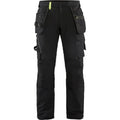 Blaklader 1522 Craftsmen 4-Way Stretch Trousers with Holster Pockets Black / Yellow
