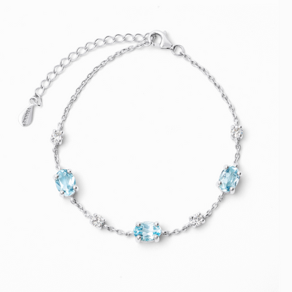 Blue Topaz Bracelet in Sterling Silver