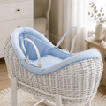 Wicker Deluxe Pod Baby Moses Basket With Stand