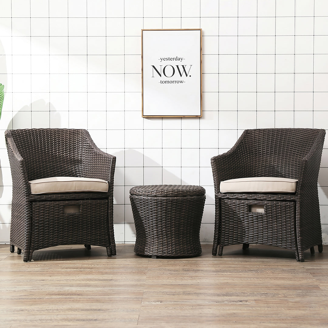Bosco Rattan Garden Armchair And Ottoman, Indoor/ Outdoor Furniture