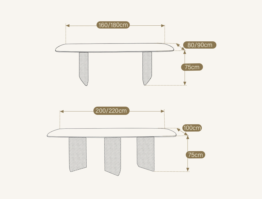 Boston Dining Table, Sintered Stone