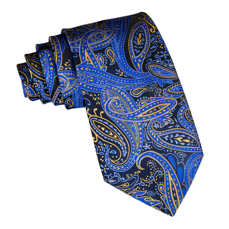 Boys Blue Paisley Silk Tie