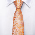 Boys Orange Paisley Silk Tie