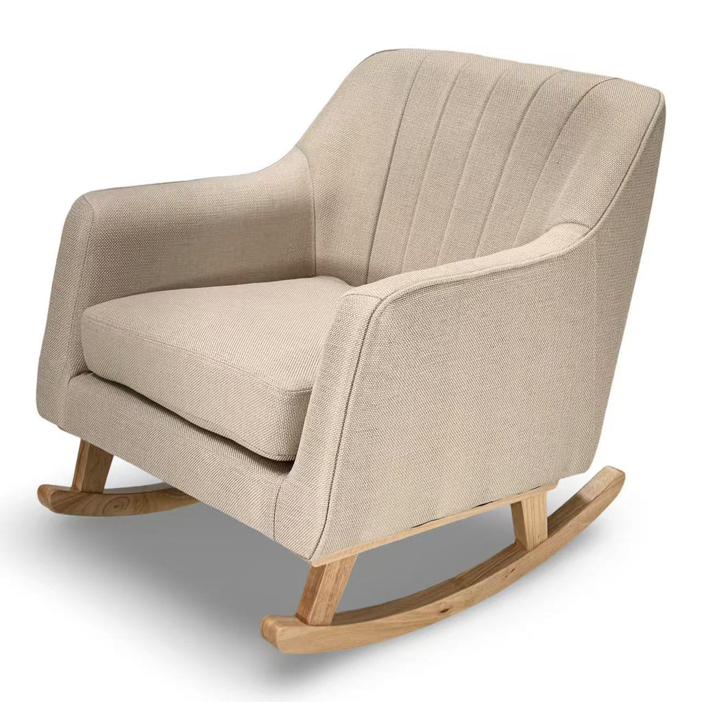 Bristam Nursing Chair - Natural & Oak With Stool