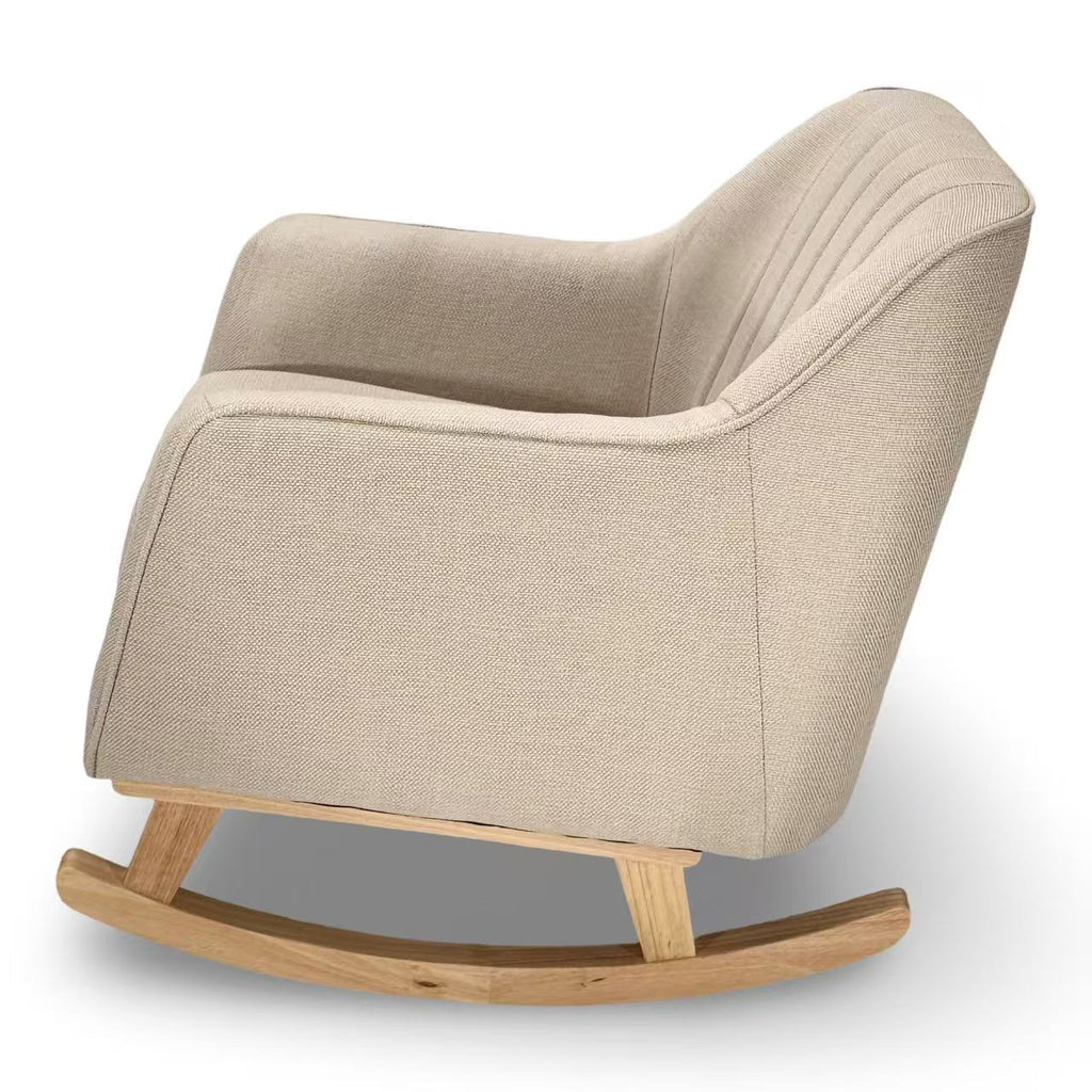 Bristam Nursing Chair - Natural & Oak With Stool