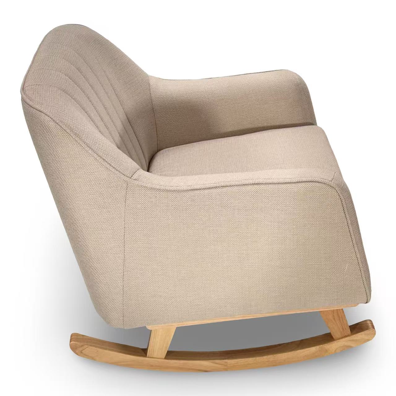 Bristam Nursing Chair - Natural & Oak With Stool