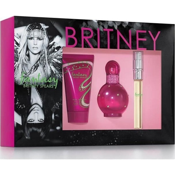 Britney Spears Fantasy Gift Set 30ml EDP Spray + 50ml Body Souffle + 10ml EDP Spray