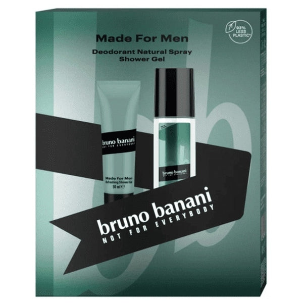 Bruno Banani Made for Men Gift Set 75ml Deodorant Natural Spray + 50ml Shower Gel