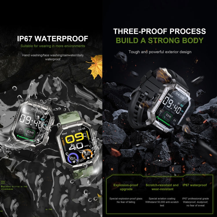 HAMTOD NX3 1.83 inch Smart Watch, Support Bluetooth Call / Sleep / Heart Rate / Blood Oxygen / Blood Pressure Monitoring(Black)