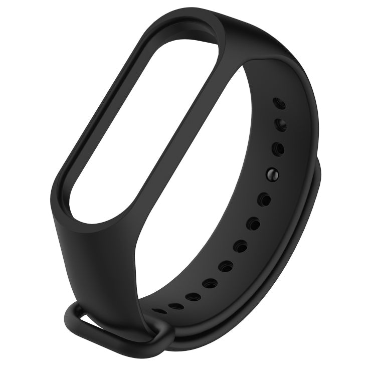 Pure Color Soft TPU  Watch Bands for Xiaomi Mi Band 4, Host Not Included(Black)