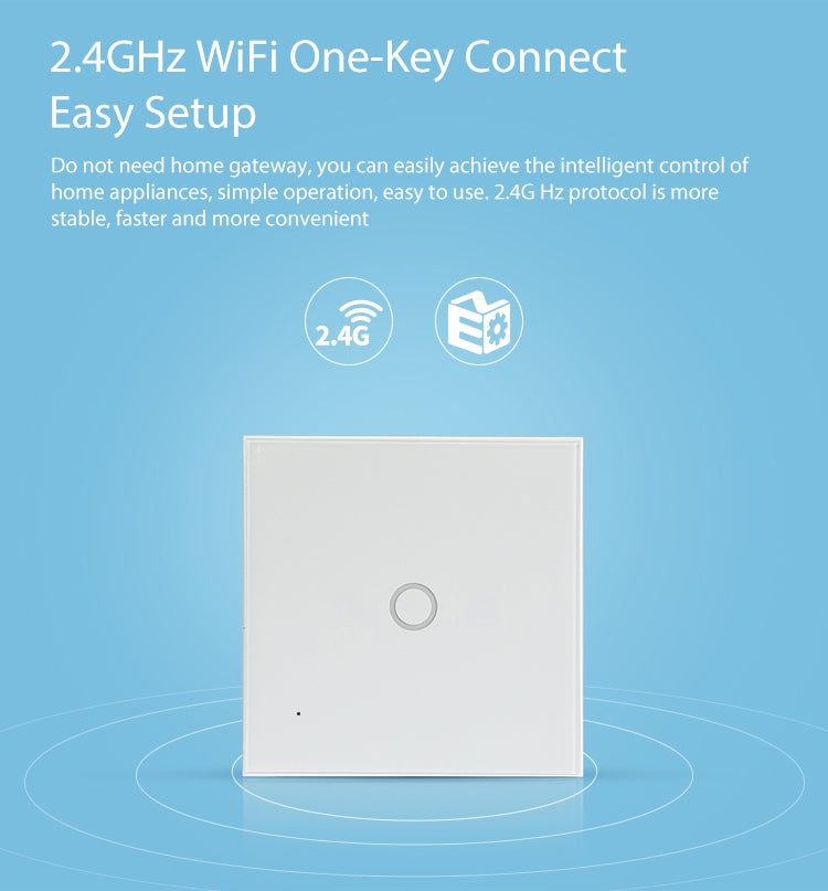 NEO NAS-SC01W Wireless WiFi EU Smart Light Control Switch 1Gang, 1 Gang