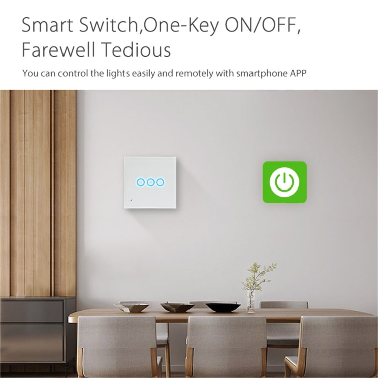 NEO NAS-SC03W Wireless WiFi EU Smart Light Control Switch 3Gang, 3 Gang