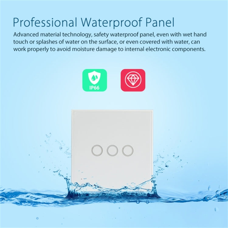 NEO NAS-SC03W Wireless WiFi EU Smart Light Control Switch 3Gang, 3 Gang
