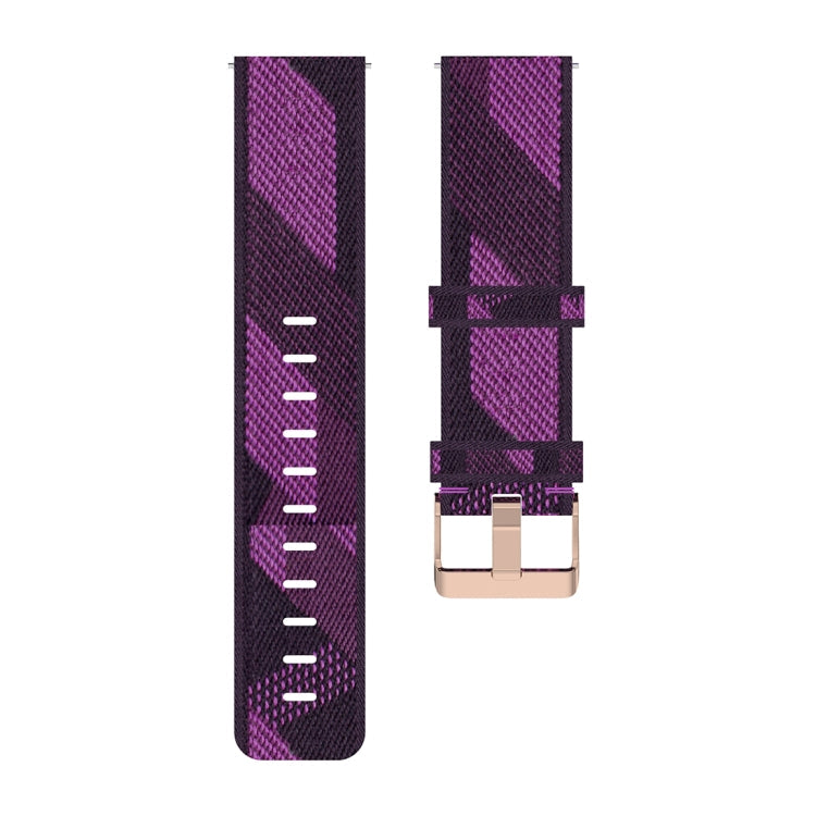 20mm Stripe Weave Nylon Wrist Strap Watch Band for Huawei GT 2 42mm / Honor Magic Watch 2 42mm