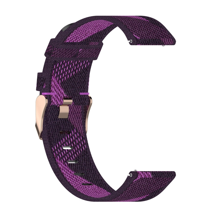 20mm Stripe Weave Nylon Wrist Strap Watch Band for Huawei GT 2 42mm / Honor Magic Watch 2 42mm