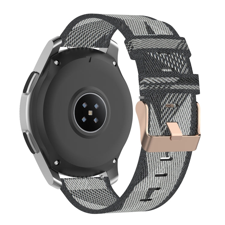 22mm Stripe Weave Nylon Wrist Strap Watch Band for Galaxy Watch 46mm / Gear S3