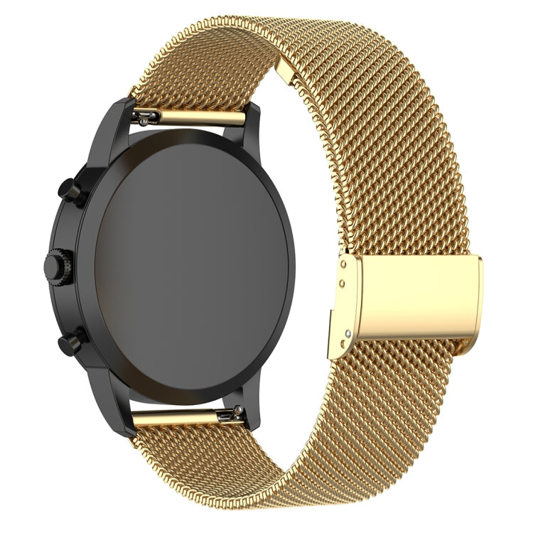 22mm Metal Mesh Wrist Strap Watch Band for Fossil Hybrid Smartwatch HR, Male Gen 4 Explorist HR, Male Sport