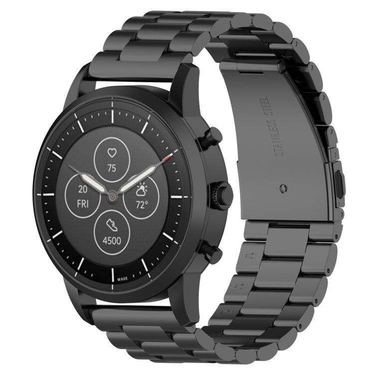 22mm Steel Wrist Strap Watch Band for Fossil Hybrid Smartwatch HR, Male Gen 4 Explorist HR / Male Sport