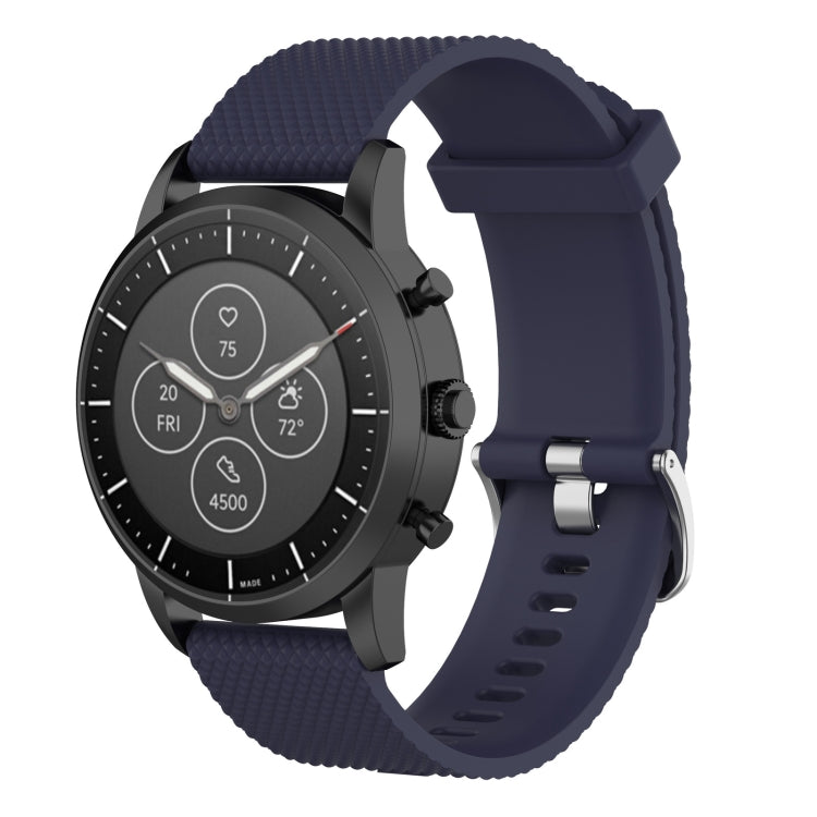 22mm Texture Silicone Wrist Strap Watch Band for Fossil Hybrid Smartwatch HR, Male Gen 4 Explorist HR, Male Sport