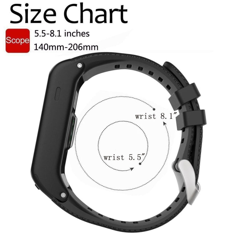Silicone Sport Watch Band for Garmin Vivoactive HR(Black)