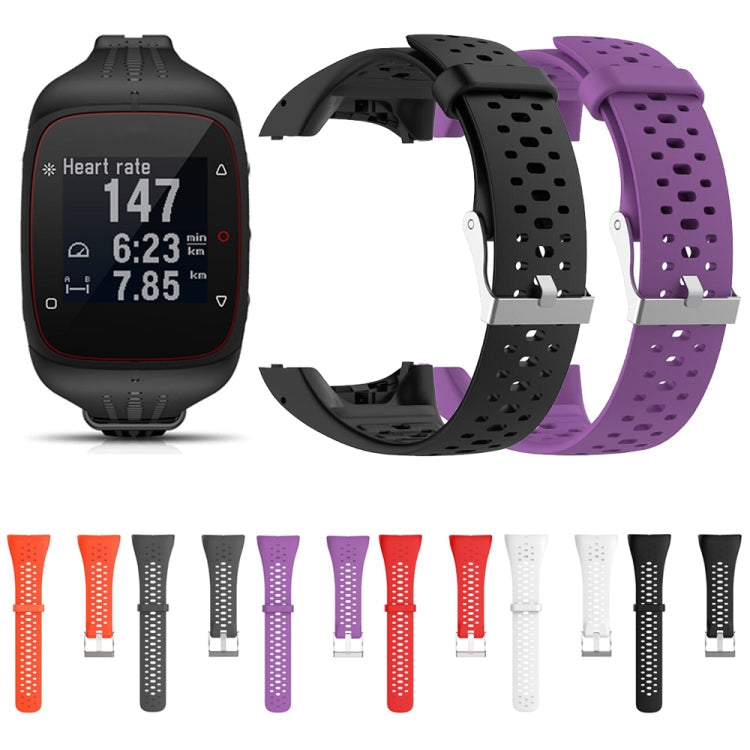Silicone Sport Watch Band for POLAR M400 / M430(Black)