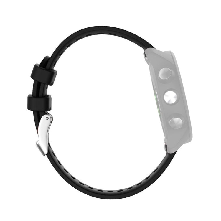 Smart Watch Silicone Watch Band for Garmin Forerunner 245(Black)
