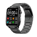 TK11P 1.83 inch IPS Screen IP68 Waterproof Steel Band Smart Watch, Support Stress Monitoring / ECG, Steel Band (Black)