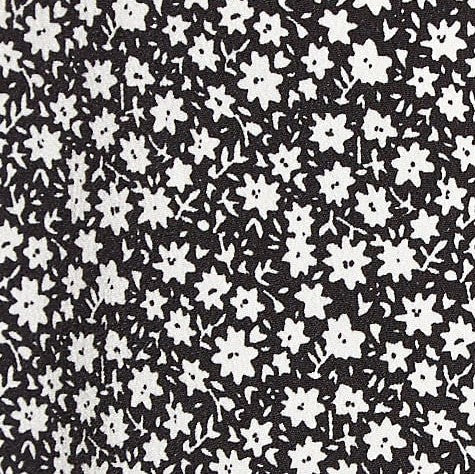 Louche Kiyo Candy Bud Print Midi Skirt Black