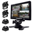 K0164 7 inch HD Car 18 IR  Rear View Backup Four Cameras Rearview Monitor