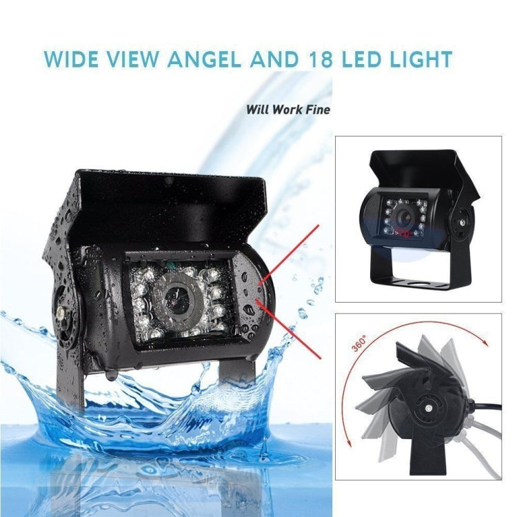 K0164 7 inch HD Car 18 IR  Rear View Backup Four Cameras Rearview Monitor