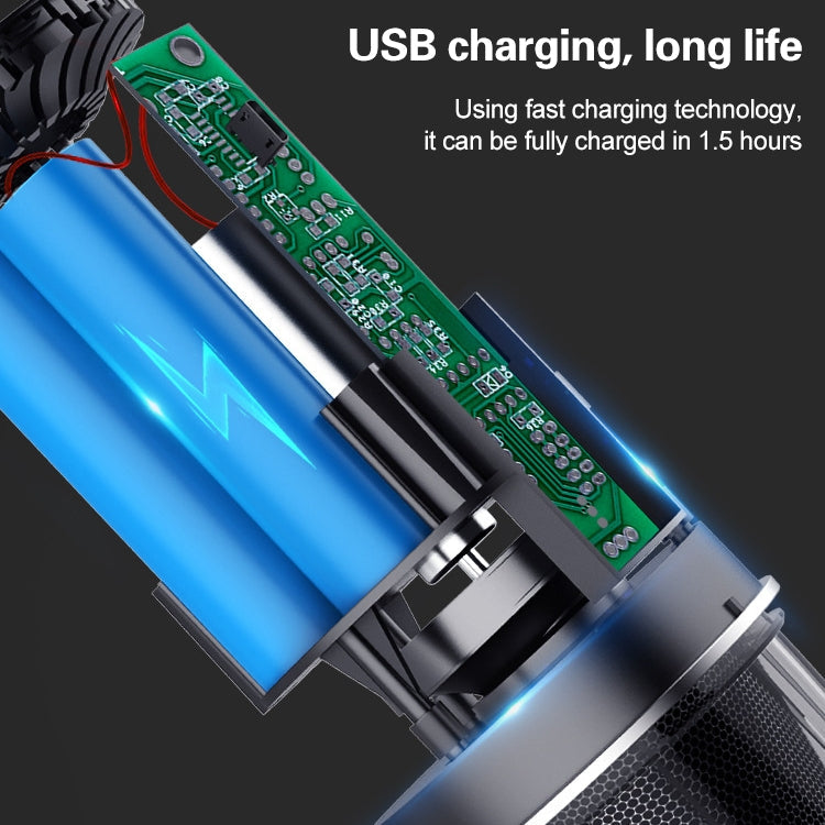 Car / Household Wireless Portable 90W Handheld Powerful Vacuum Cleaner, White, Navy Blue
