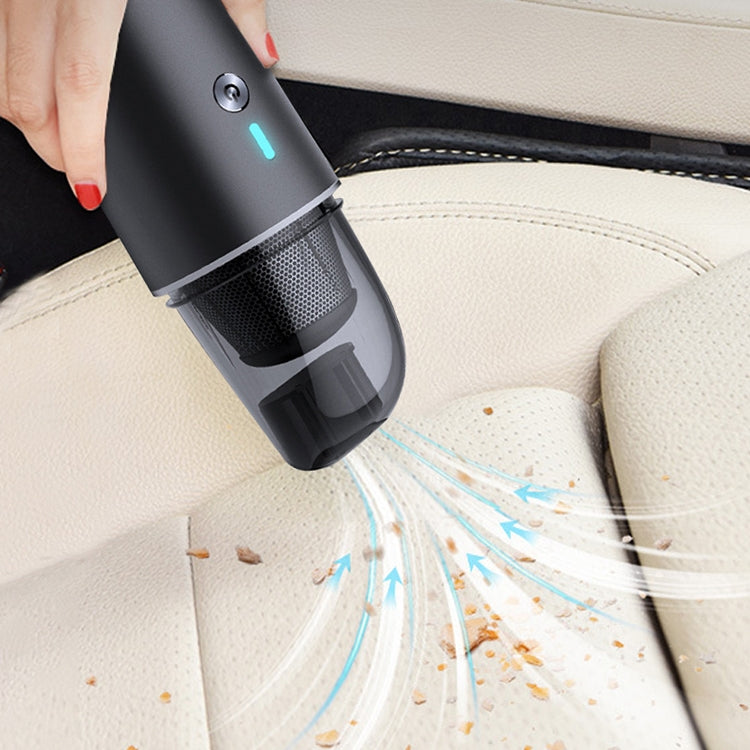 Car / Household Wireless Portable 90W Handheld Powerful Vacuum Cleaner, White, Navy Blue