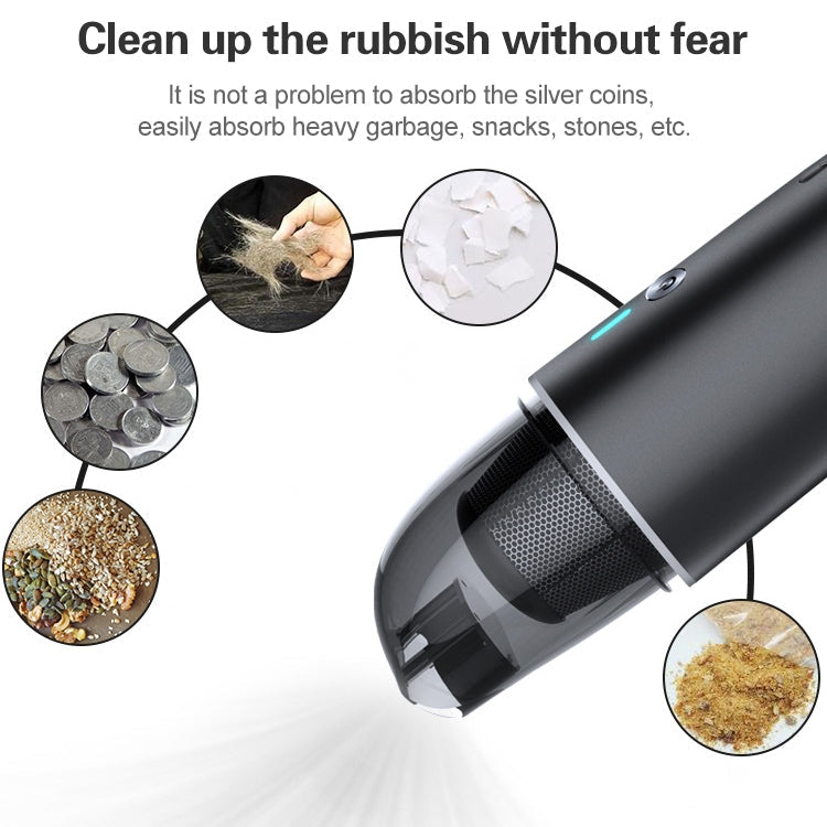 Car / Household Wireless Portable 90W Handheld Powerful Vacuum Cleaner, White, Navy Blue