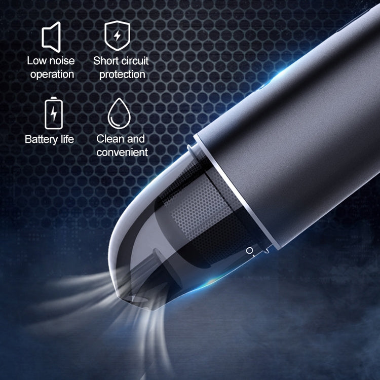 Car / Household Wireless Portable 90W Handheld Powerful Vacuum Cleaner, White, Navy Blue