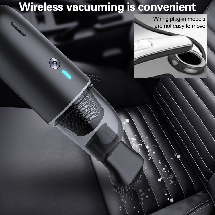 Car / Household Wireless Portable 90W Handheld Powerful Vacuum Cleaner, White, Navy Blue
