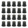 20 in 1 M6 Universal Motorcycle Windshield Brass Nuts, M6