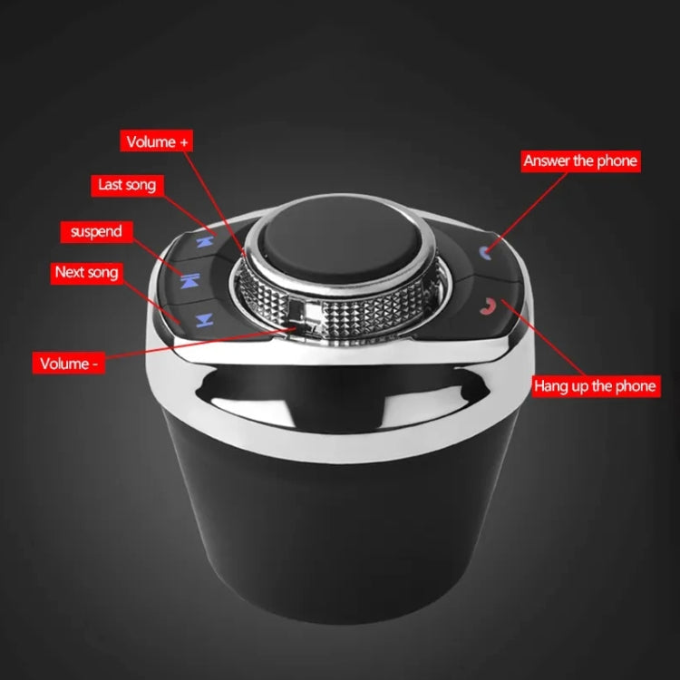 Multifunctional Car Cup Holder Wireless Knob Button Steering Wheel Button Remote Control without Light, without Light