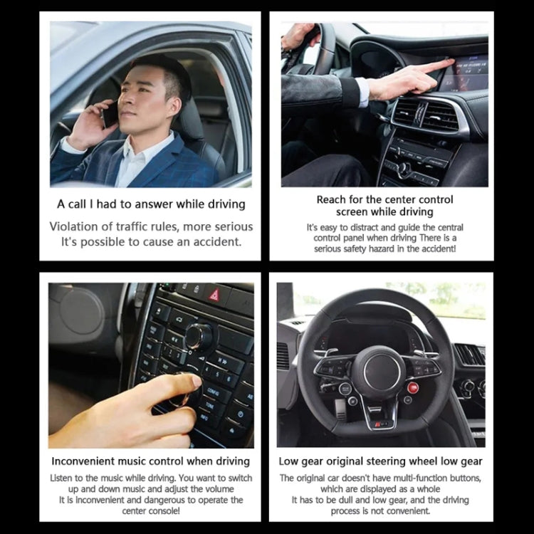 Multifunctional Car Cup Holder Wireless Knob Button Steering Wheel Button Remote Control without Light, without Light