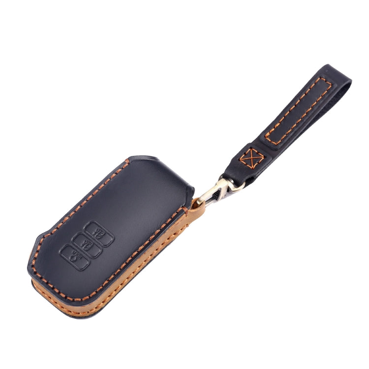 For Kia 3-button Hallmo Car Cowhide Leather Key Protective Cover Key Case, C115