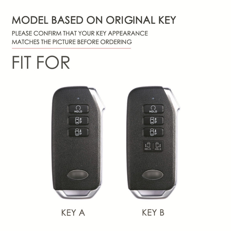For Kia 3-button Hallmo Car Cowhide Leather Key Protective Cover Key Case, C115