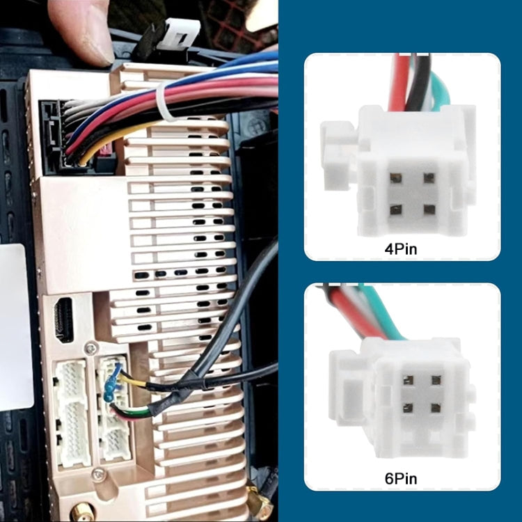 Palminfo Android Navigation 6 Pin Dual USB Connection Wiring Harness, 6 Pin Dual USB
