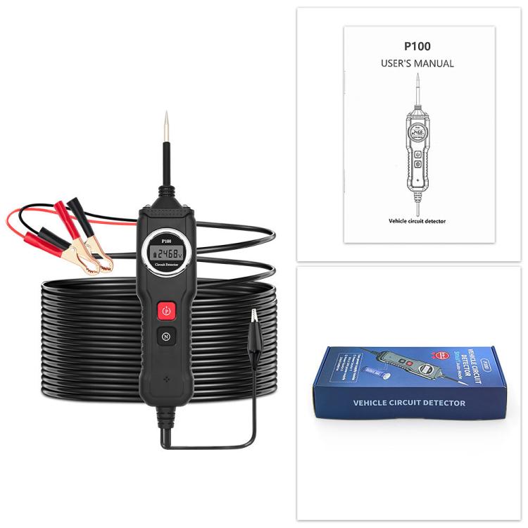 P100 5V-40V Electric Circuit Tester, Two Power Supply, Cable Length: 1.53m, P100