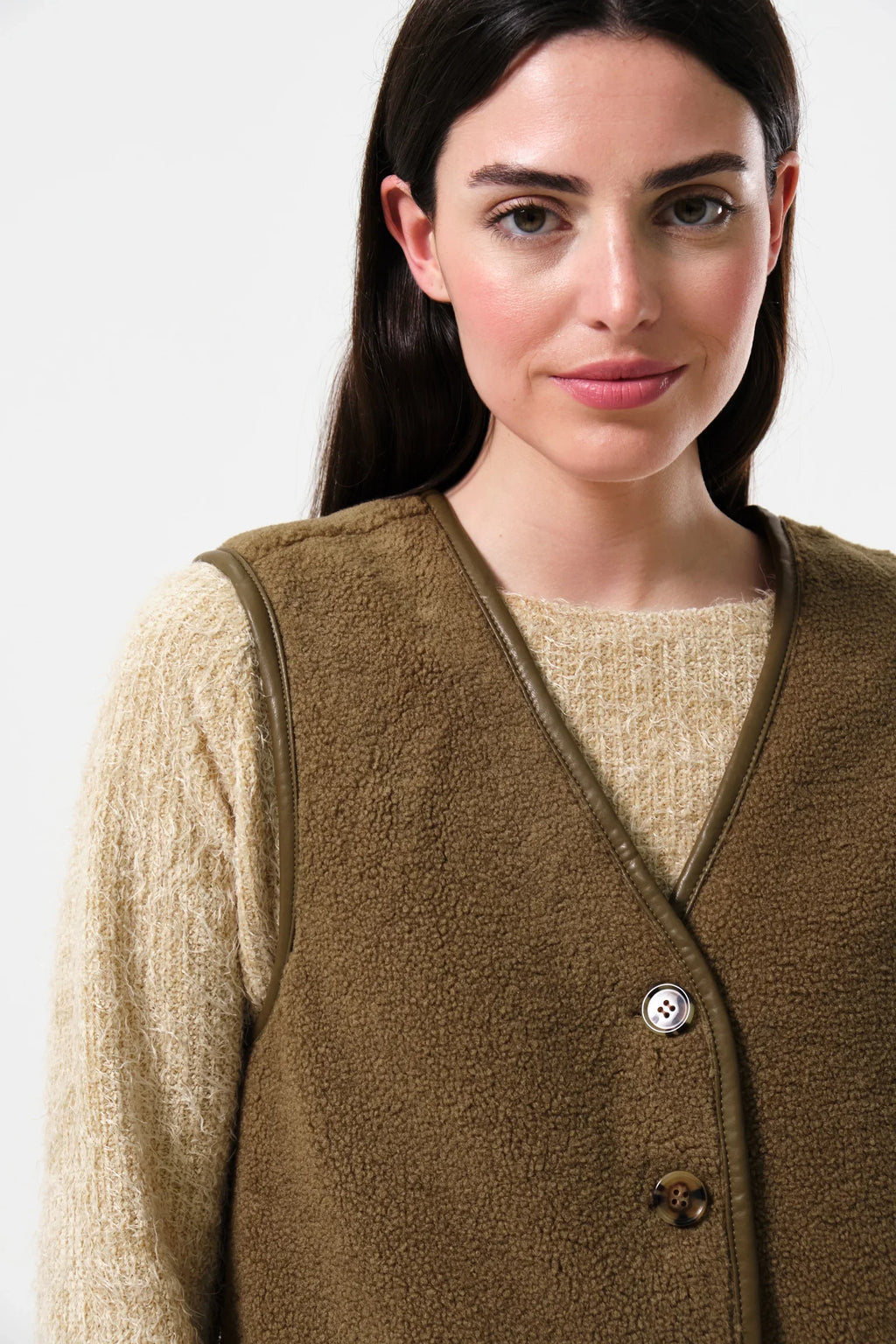 Cathel Borg Longline Waistcoat - Nutmeg