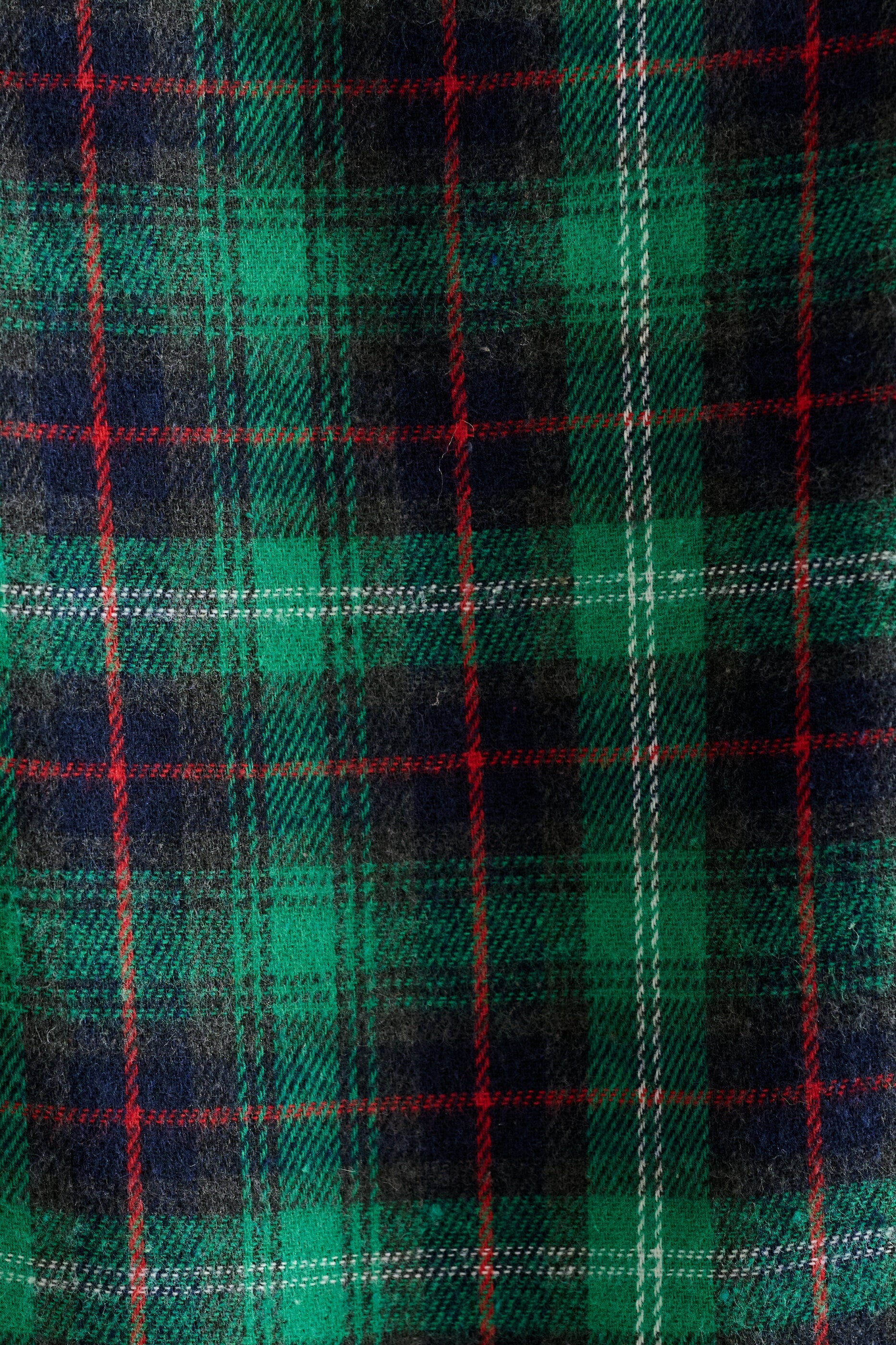 Catlin Winter Check Button Through Midi Dress - Green