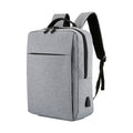 POFOKO Large-capacity Waterproof Oxford Cloth Business Casual Backpack with External USB Charging Design for 15.6 inch Laptops (Grey)
