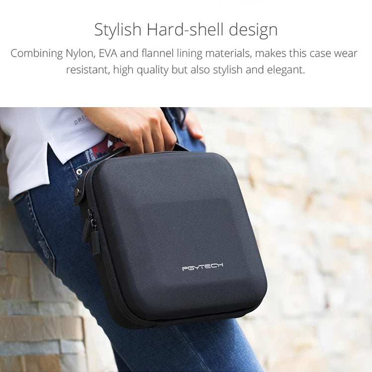 PGYTECH Portable PU Nylon EVA Storage Bag for DJI TELLO(Black)