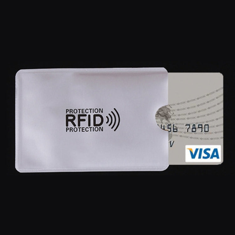 10 PCS Aluminum Foil RFID Blocking Credit Card ID Bank Card Case Card Holder Cover, Size: 9.1*6.3cm, RFID 10pcs