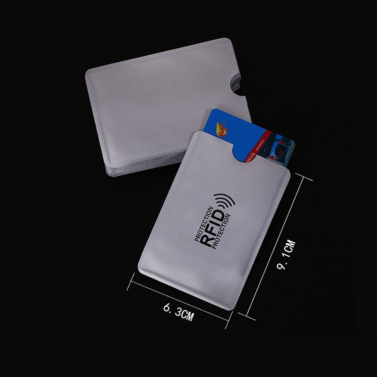 Aluminum Foil RFID Blocking Credit Card ID Bank Card Case Card Holder Cover, Size: 9.1*6.3cm, RFID 1pcs